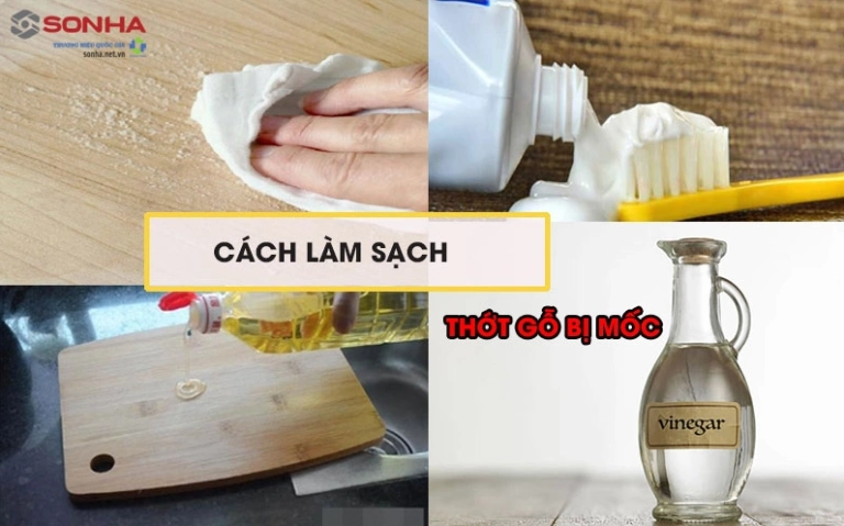 Bí quyết cách làm sạch thớt gỗ đánh bay nấm mốc hiệu quả