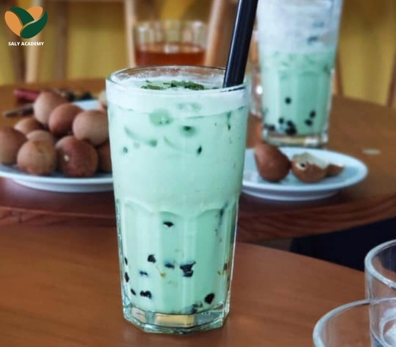 Các bước pha chế trà sữa bạc hà trân châu