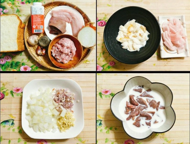 Các nguyên liệu cần có để làm pate gồm gan thịt và gia vị
