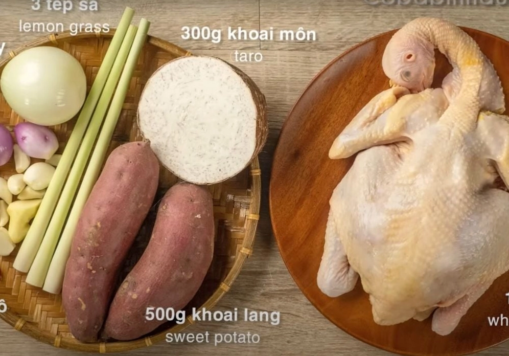 Các nguyên liệu cần thiết để nấu món cà ri gà nước cốt dừa thơm ngon