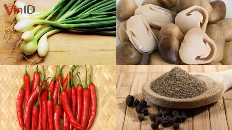 Các nguyên liệu cơ bản cho món nấm rơm kho tiêu đen