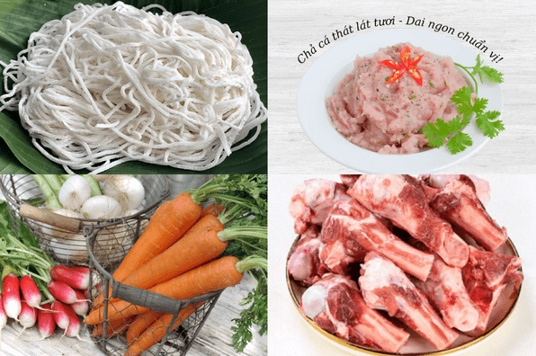 Các nguyên liệu cơ bản để nấu món bánh canh chả cá tại nhà