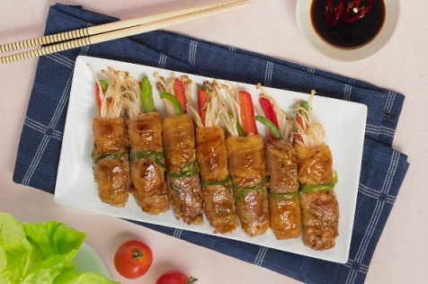 Cách làm đà điểu cuộn nấm kim châm nướng thơm lừng cực ngon