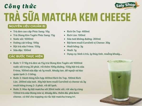 Cách làm matcha kem cheese béo ngậy thơm ngon cực dễ tại nhà