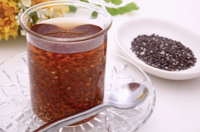 Thành phẩm ly nước sâm bí đao hạt chia giải nhiệt thơm ngon