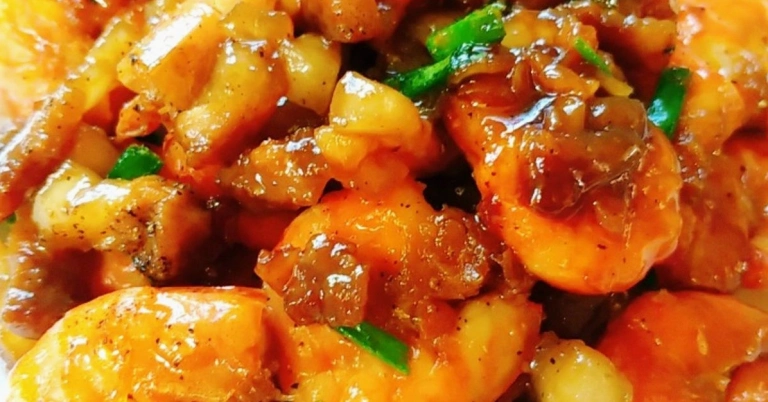 Cách làm tôm rim thịt săn mềm đậm đà đưa cơm cho bữa tối