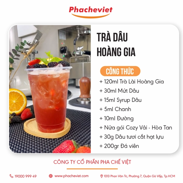 Cách làm trà dâu tây thanh mát giải nhiệt mùa hè tại nhà