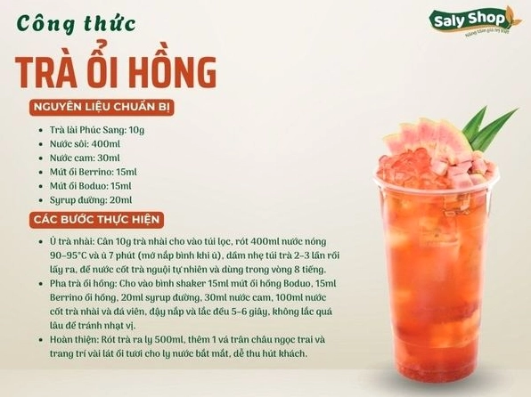 Cách làm trà ổi hồng thanh mát giải nhiệt ngày hè cực kỳ đơn giản