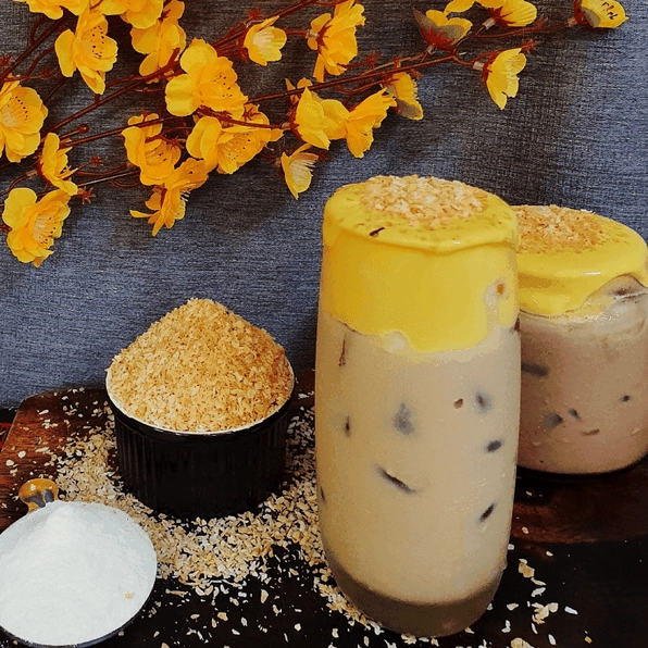 Cách làm trà sữa kem dừa nướng thơm ngon béo ngậy cực dễ