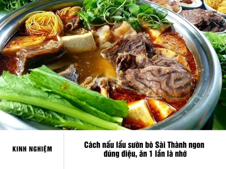 Cách nấu lẩu sườn bò móng giò chuẩn vị thơm ngon tại nhà