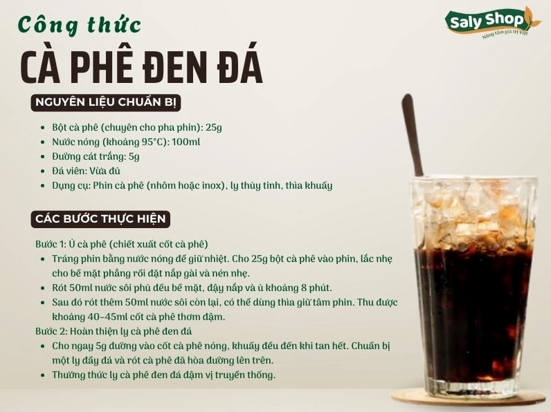 Cách pha cà phê đen đá đậm đà chuẩn vị Việt