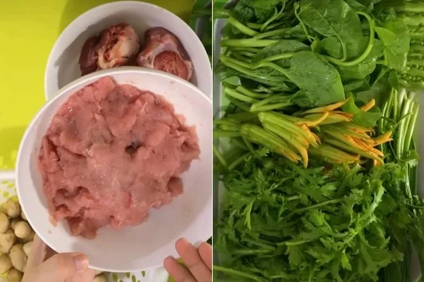 Chuẩn bị đầy đủ nguyên liệu tươi ngon cho món lẩu cá thác lác khổ qua