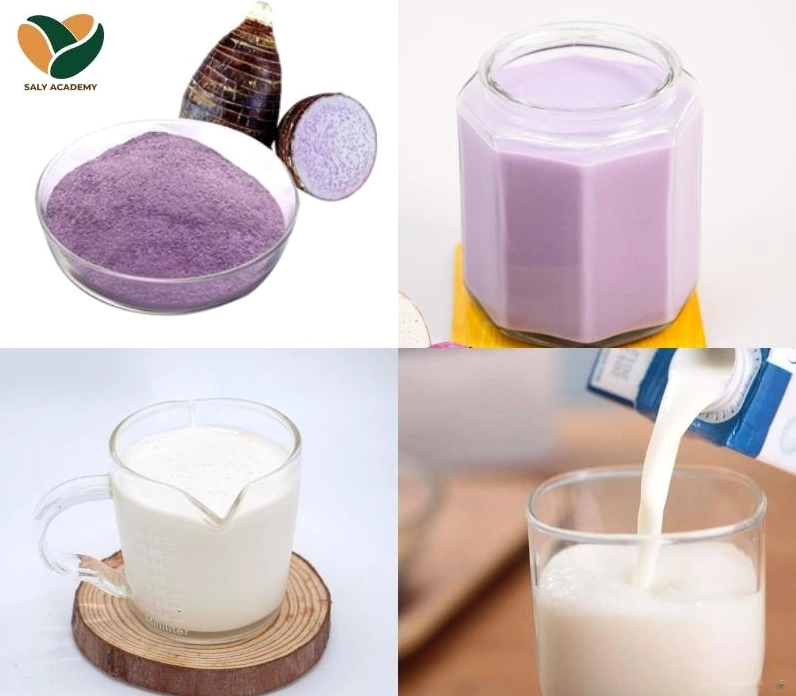 Chuẩn bị nguyên liệu làm sinh tố khoai môn