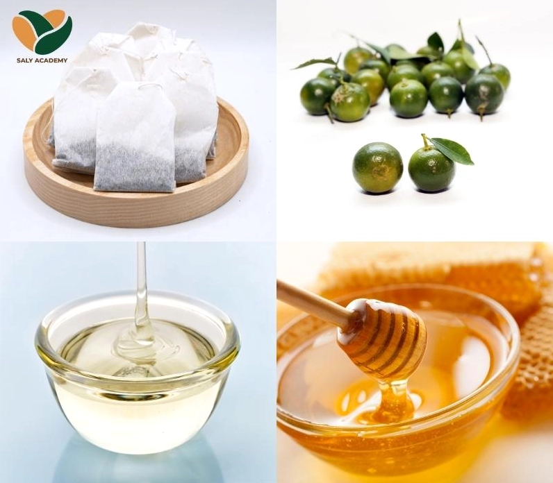 Chuẩn bị nguyên liệu pha chế trà tắc mật ong đầy đủ và tươi ngon