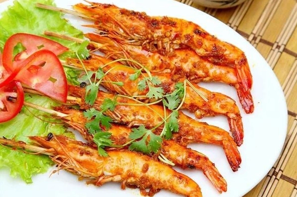 Đĩa tôm nướng thơm lừng cực kỳ hấp dẫn