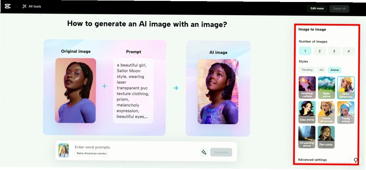 Generate AI photo hỗ trợ thiết kế phông nền anime