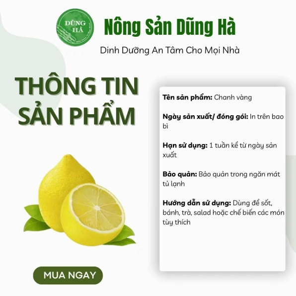 Hình ảnh sản phẩm Chanh Vàng Tươi Ngon Vỏ Mỏng Nhiều Nước Giàu Vitamin C