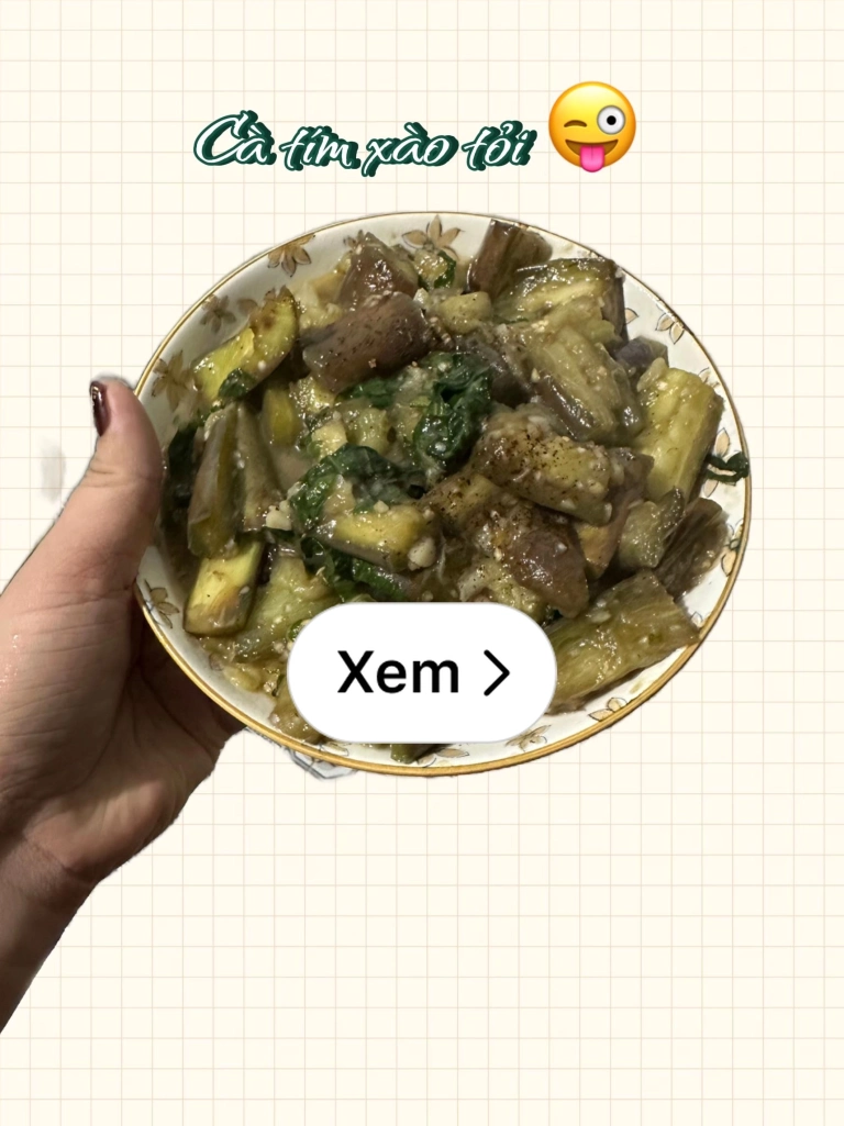 Hướng dẫn cách làm cà tím xào tỏi thơm ngon đậm đà tốn cơm