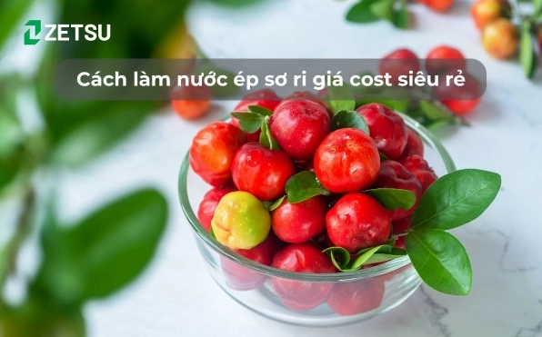 Hướng dẫn cách làm ép sơ ri chua ngọt dồi dào vitamin C giải nhiệt