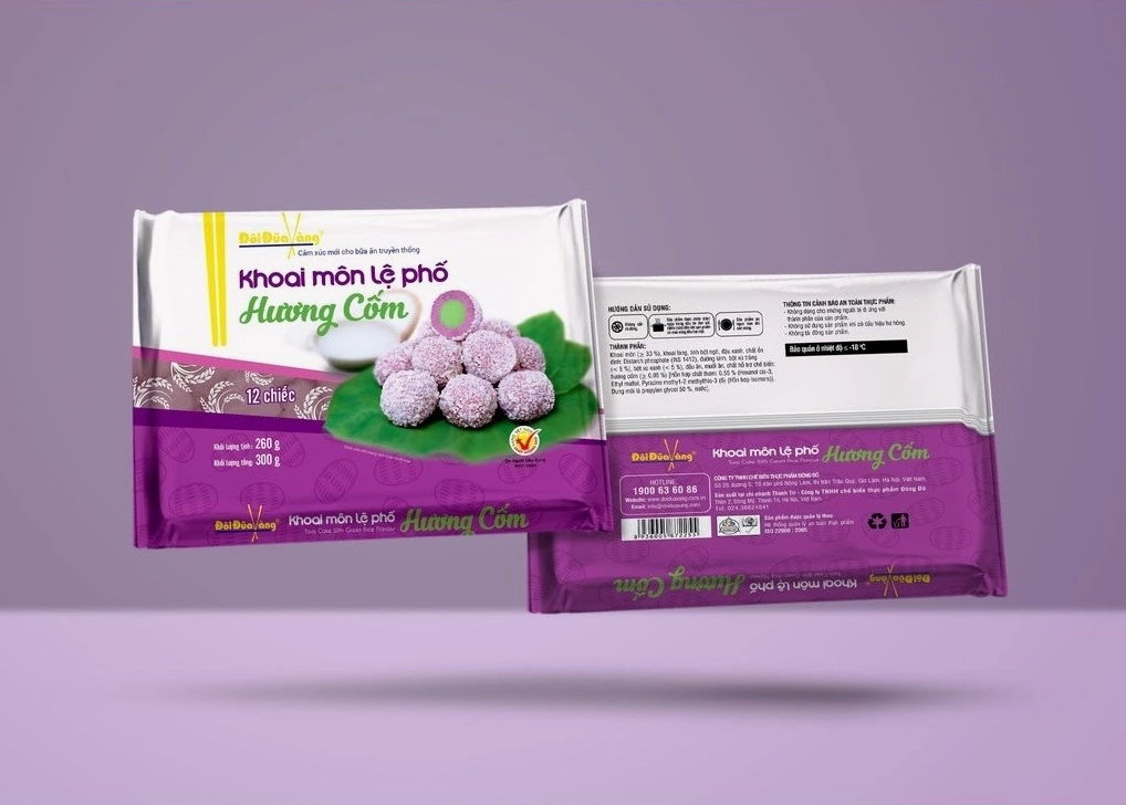 Khoai môn lệ phố hương cốm màu xanh đẹp mắt