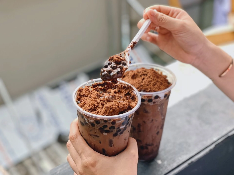 Ly milo dầm trân châu mát lạnh vô cùng hấp dẫn