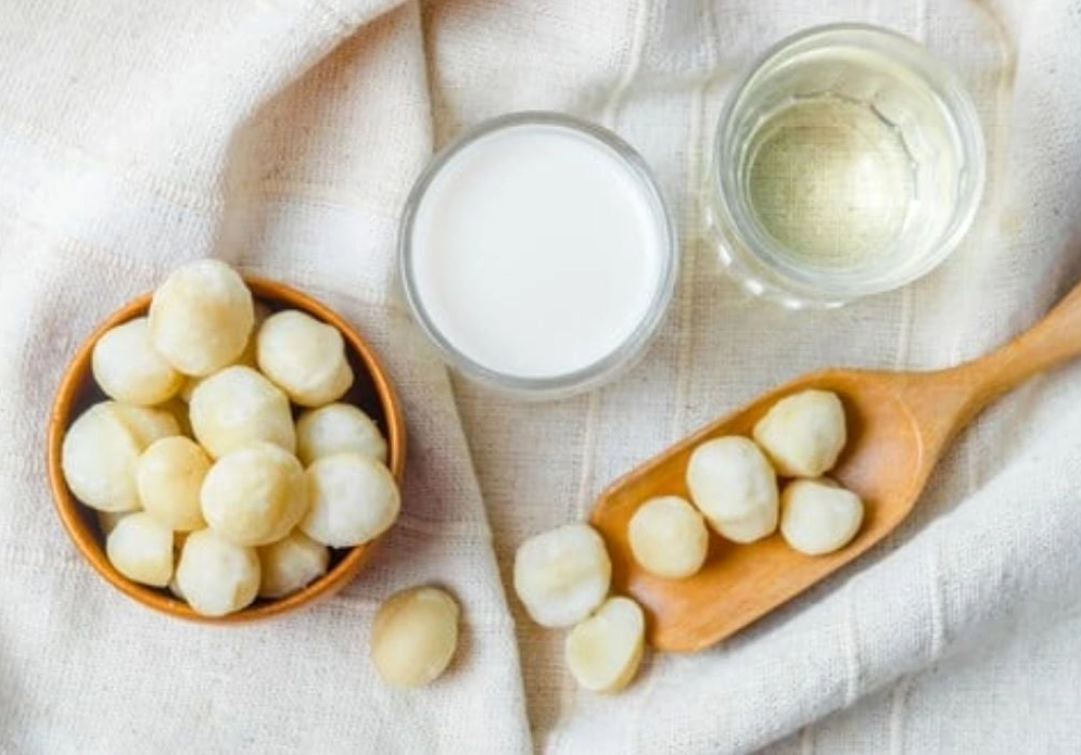 Ly sữa hạt macca sánh mịn thơm ngon lôi cuốn