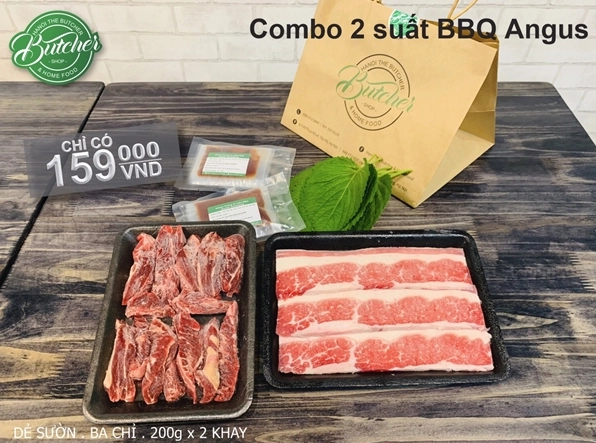 Mâm thịt nướng BBQ hấp dẫn chờ được thưởng thức cùng nước chấm tương bần pha đậm đà