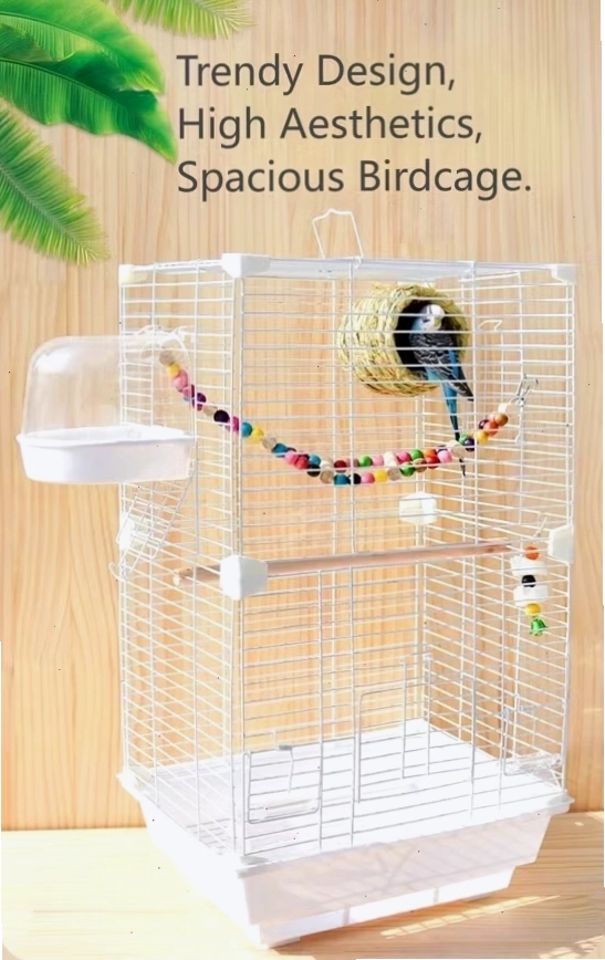 Modern eco-friendly acrylic bird cage for pet parrots