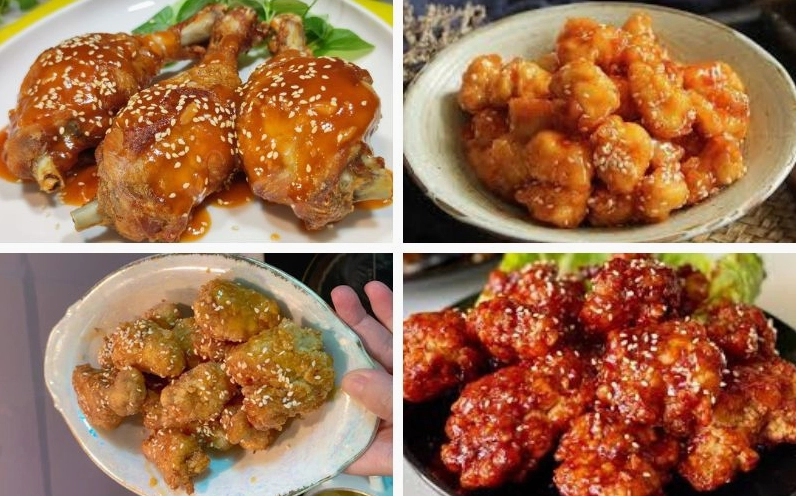 Món gà chiên giòn rụm phủ lớp sốt mè rang béo ngậy hấp dẫn