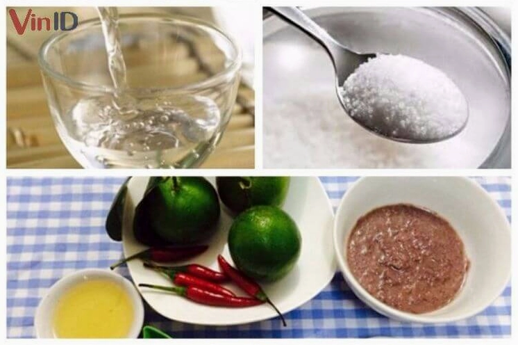 Nguyên liệu cần có để pha mắm tôm chua ngọt