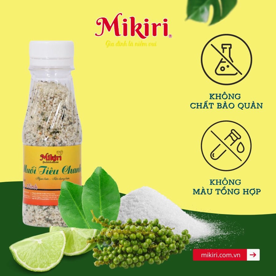 Nguyên liệu cơ bản gồm muối tiêu chanh và ớt tươi