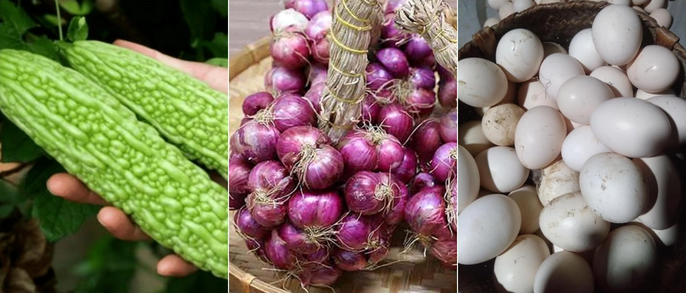 Nguyên liệu làm khổ qua xào trứng thịt