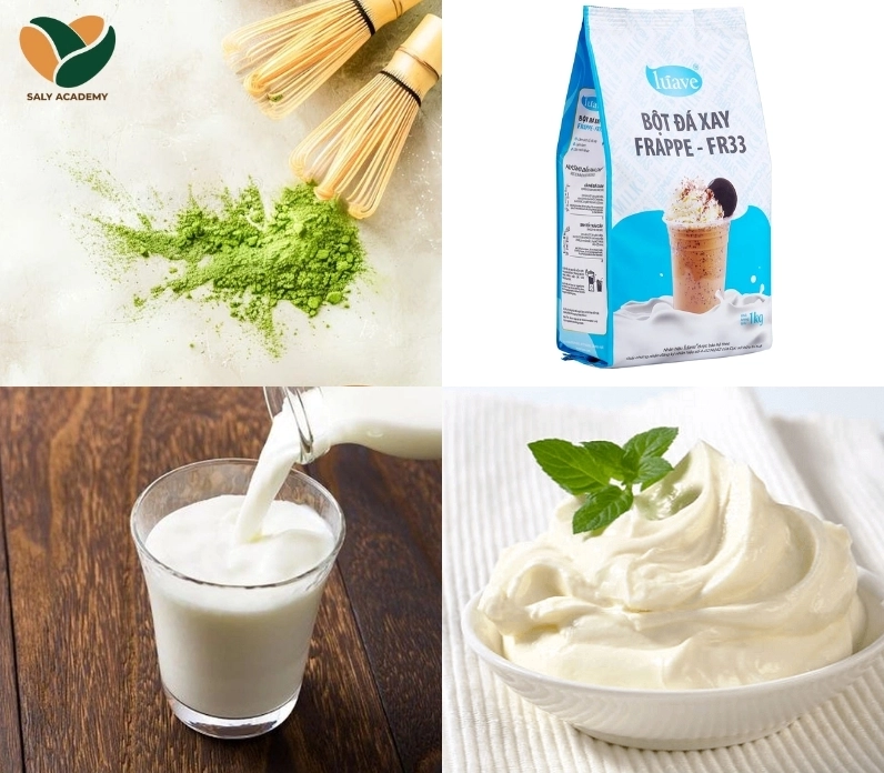 Nguyên liệu làm Matcha đá xay