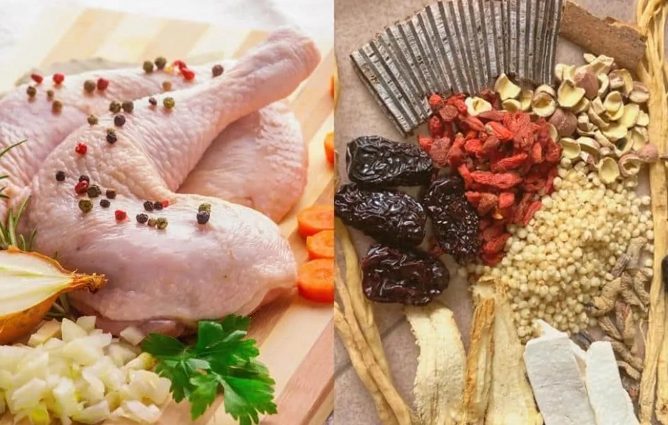 Nguyên liệu nấu vịt tiềm thuốc bắc