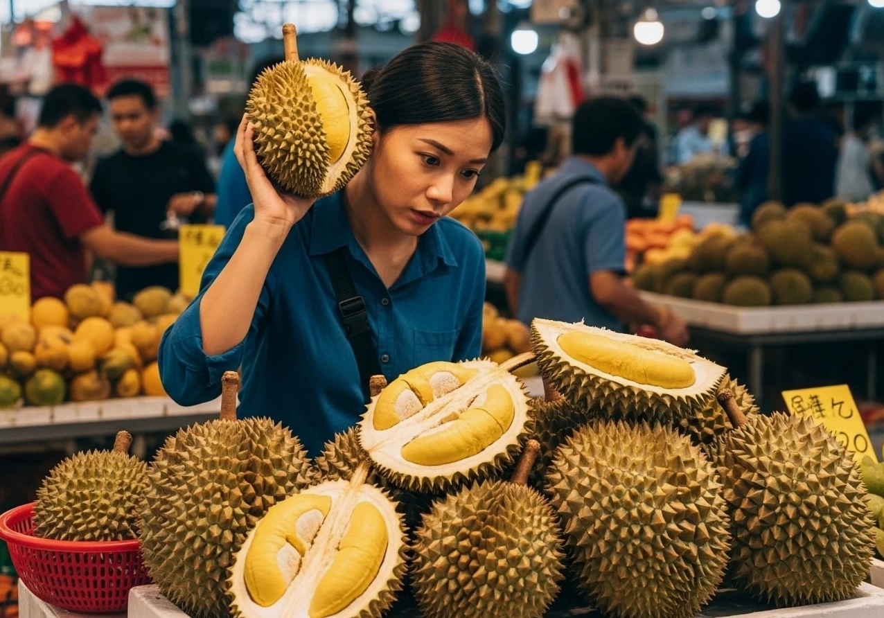 Những múi sầu riêng vàng ươm béo ngậy cực kỳ hấp dẫn