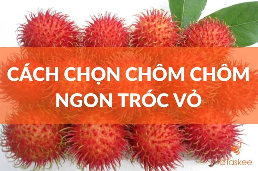 Những quả chôm chôm ngon tróc vỏ đỏ tươi hấp dẫn