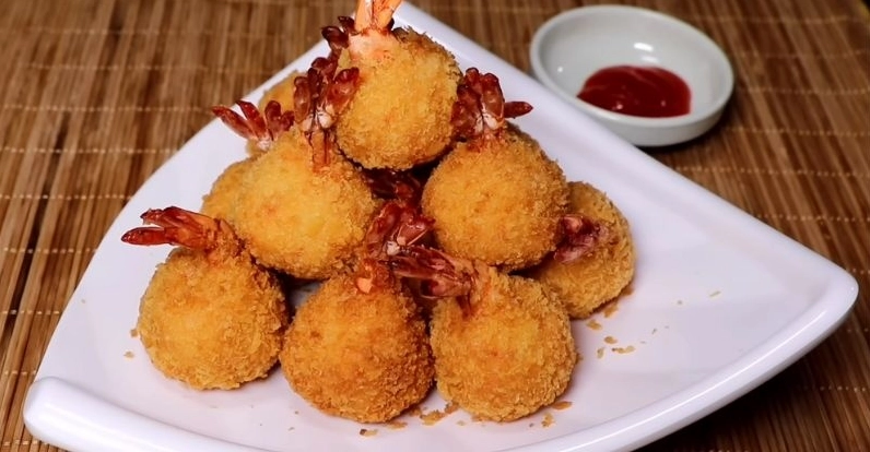 Những viên tôm tròn trịa được tạo hình đẹp mắt