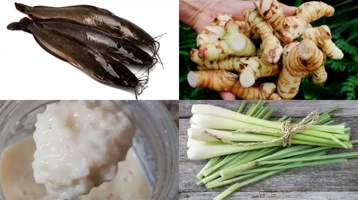 Nồi cá nheo kho riềng đang sôi liu riu trên bếp