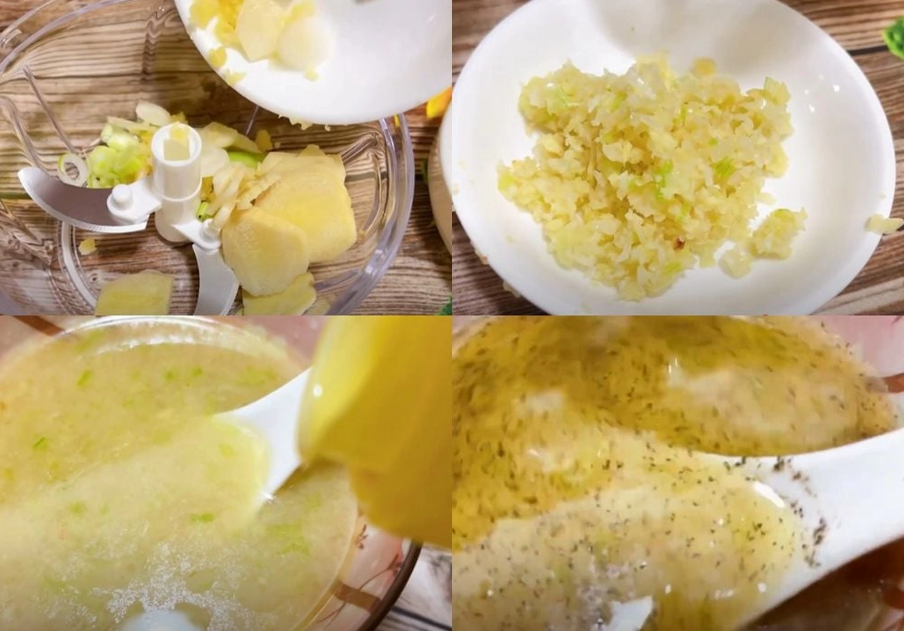 Pha nước chấm đặc trưng cho món cơm gà Hải Nam với gừng hành và xì dầu