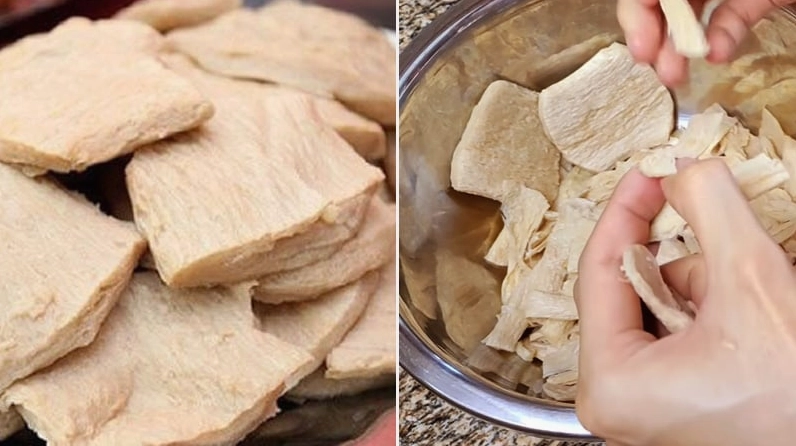 Quá trình sơ chế sườn non cắt miếng vừa ăn và ướp gia vị