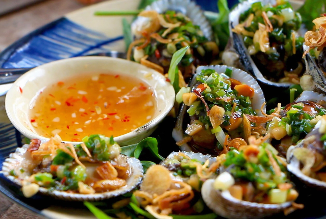 Sò nướng mỡ hành