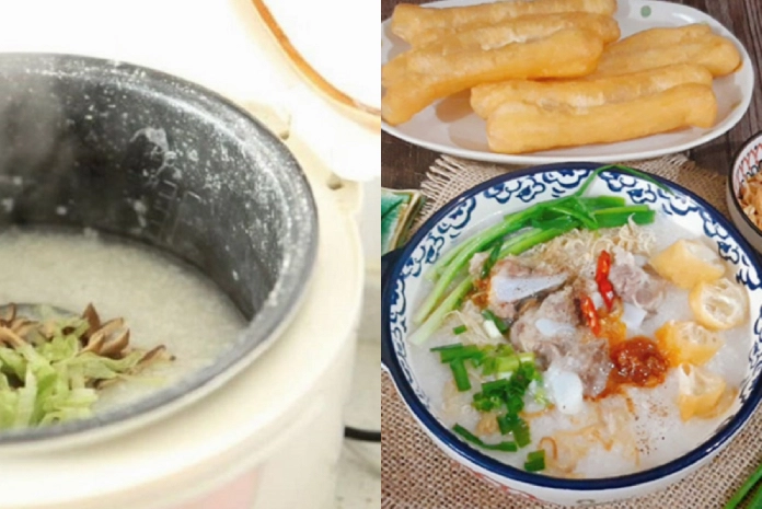 Sử dụng nồi cơm điện để ninh sườn và nấu cháo giúp tiết kiệm thời gian