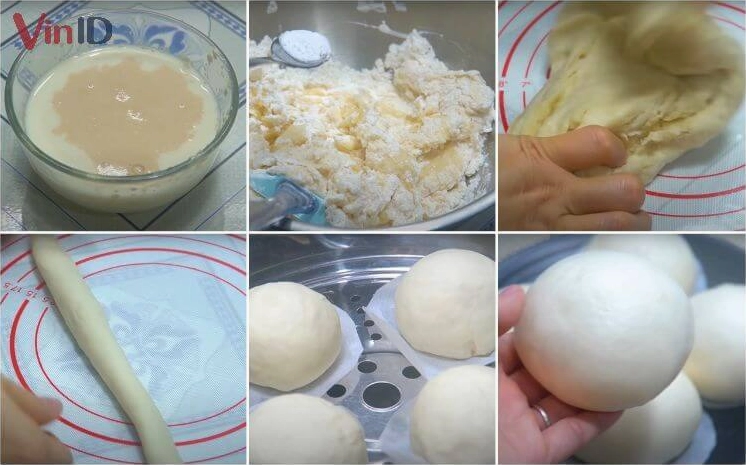 Tạo hình các bước làm bánh bao chay vô cùng đơn giản và đẹp mắt