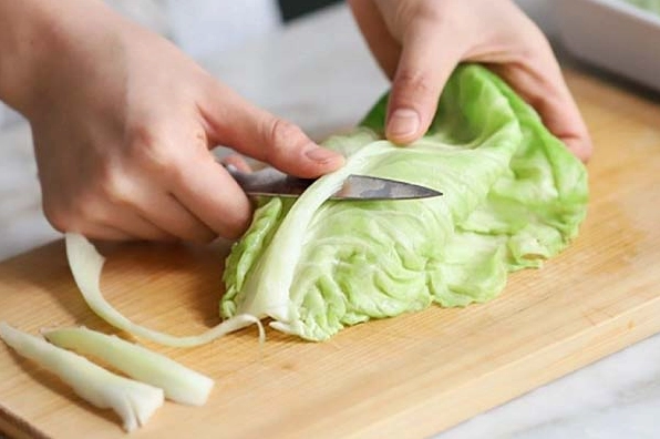 Thành phẩm món bắp cải cuộn thịt thơm ngon hấp dẫn