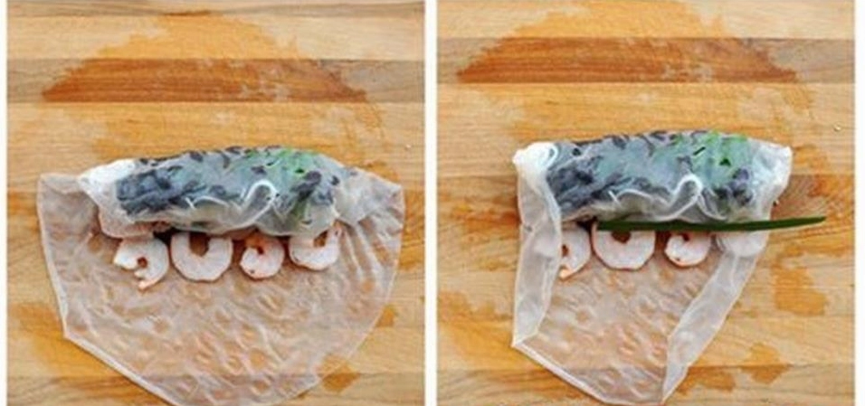 Thành phẩm món gỏi cuốn tôm thịt vô cùng hấp dẫn được bày biện đẹp mắt
