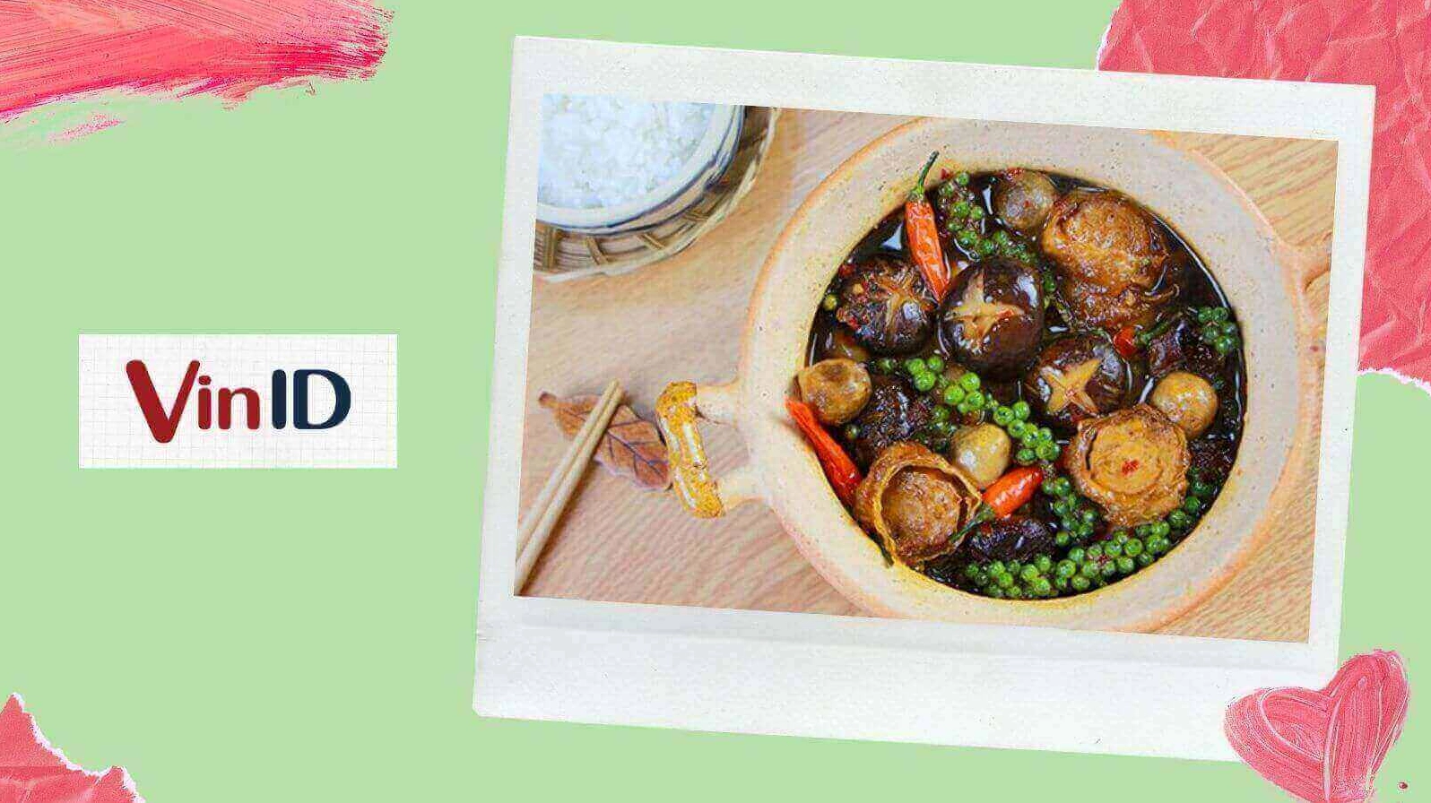 Thành phẩm món nấm rơm kho tiêu thơm lừng hấp dẫn