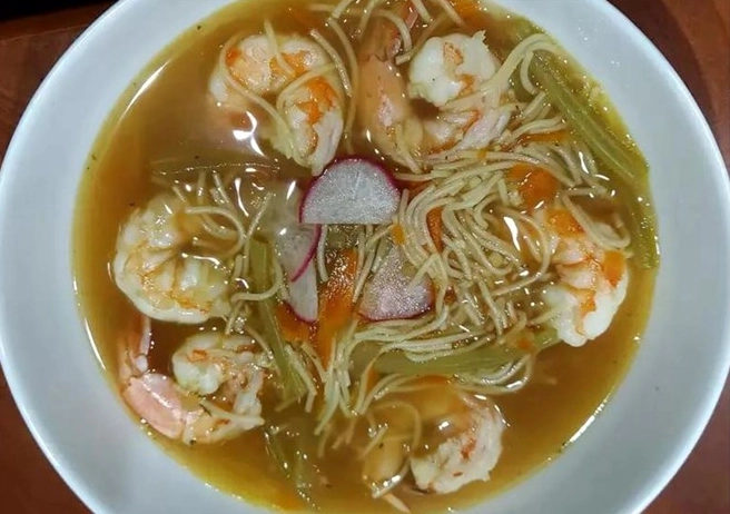 Tô bún tôm hoàn chỉnh thơm ngon hấp dẫn