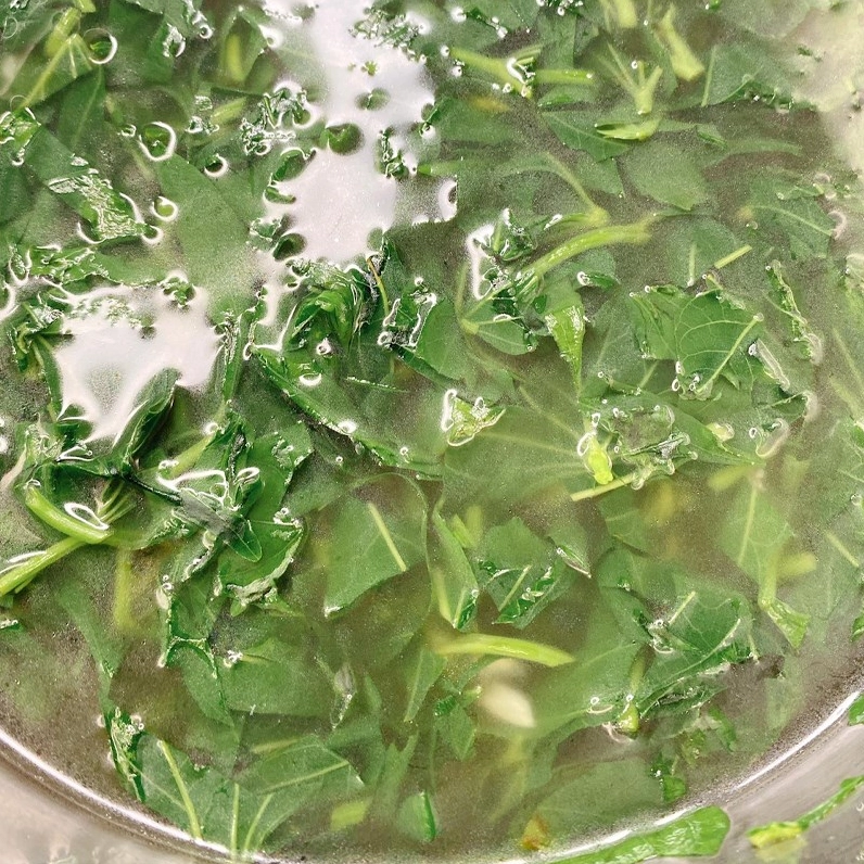 Tô canh rau lang thành phẩm xanh mướt