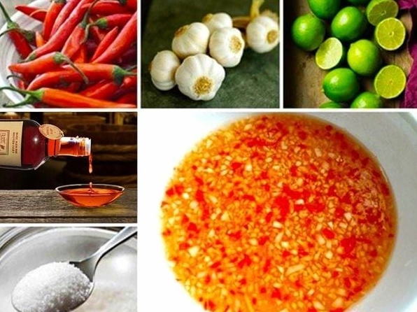 Tô nước chấm bánh xèo miền tây với đầy đủ đồ chua hấp dẫn