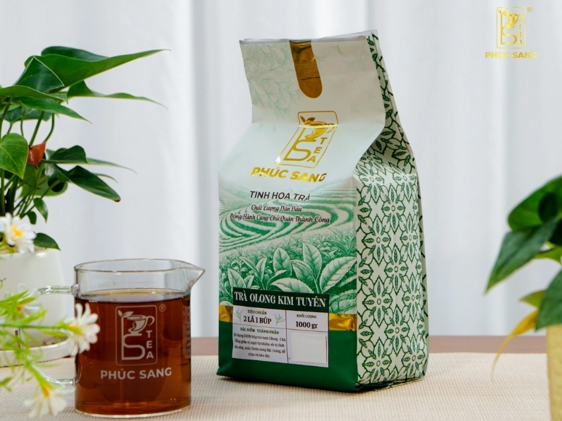 Trà ô long chuẩn vị dùng để pha chế mang lại màu sắc đẹp mắt